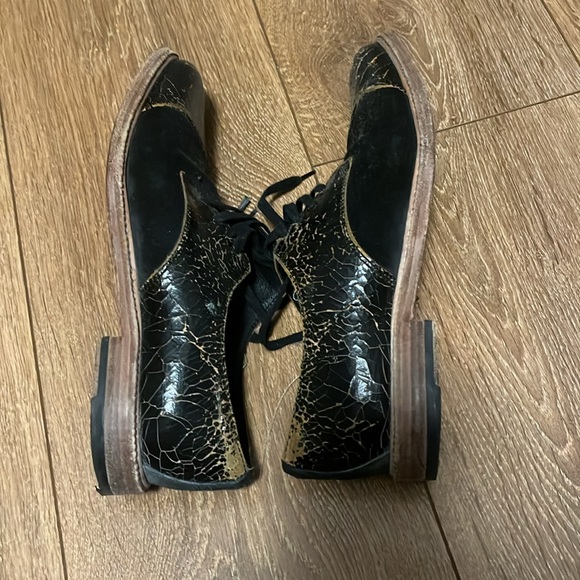 Billy Reid Crackled Leather & Suede Loafers - Picture 6 of 11